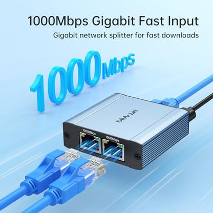 MT-VIKI Ethernet Splitter 1 to 2 Gigabit Adapter MT-SE2-N 1000 Mbps Ethernet