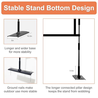 TOWOND 120 inch Projector Screen 4K 160 Degrees Matte Floor/Tripod Mount