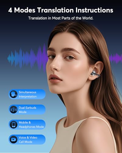 Pviwzux Wireless Earbuds YYK-Q108 AI Translation 198 Languages