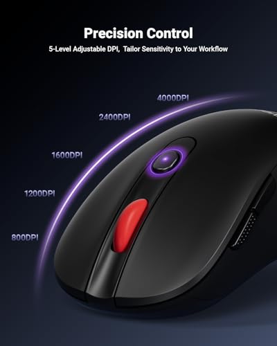 wegear MW16-MS USB Wireless Mouse 4000DPI Optical 6 Buttons Right Handed