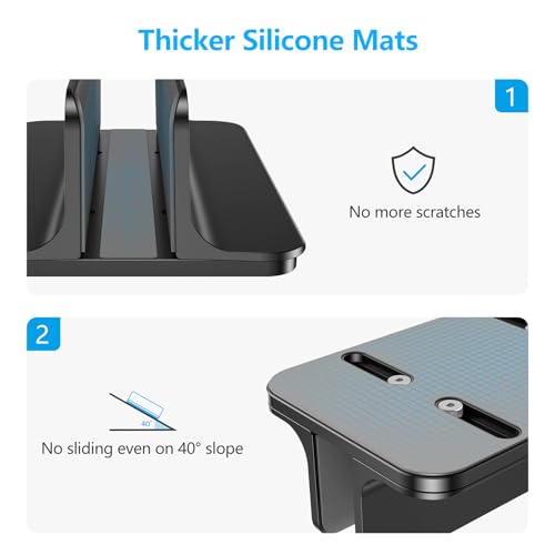 OMOTON Adjustable Vertical Laptop Stand OM-Vertical Laptop Stand Black