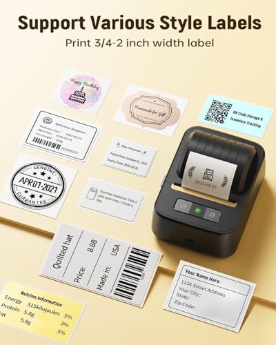 NADAIIN 2in Bluetooth N20 Thermal Label Printer 203dpi Monochrome