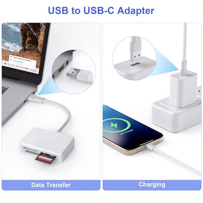 RRSITIAU 4 in 1 CF/SD/MS/TF Card Reader USB C Adapter XC4M