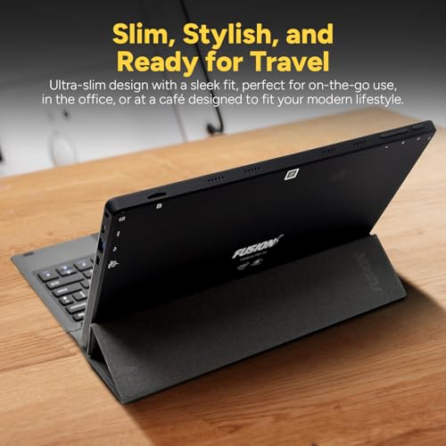 Fusion5 10.1" FWIN232S3DOCKING 80 Keys USB Docking Keyboard - Ambidextrous QWERTY Layout - Black - Compact Design