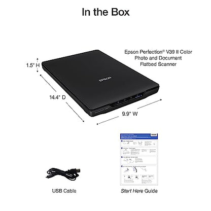 Epson Flatbed Scanner V39 II 4800 dpi CIS Document and Photo Scanner USB