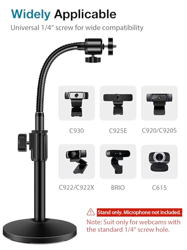 InnoGear 1.0 Count WS130 Webcam Stand Tabletop Mount Fully Adjustable Professional Design