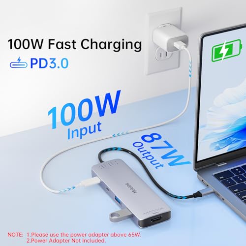 Melelink 10 Port USB C Docking Station 4K@60Hz HDMI Aluminum Multiport Hub
