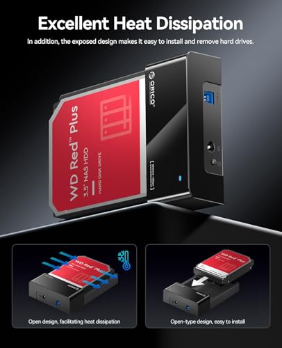 ORICO 3.5 Inch USB 3.0 to SATA Hard Drive Docking Station Model ORICO-6518US3-V2-UK-BK-BP