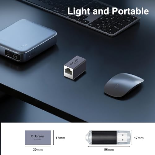 Orbram Ethernet Extender 10Gbps 5Pack Female to Female Coupler Adapter