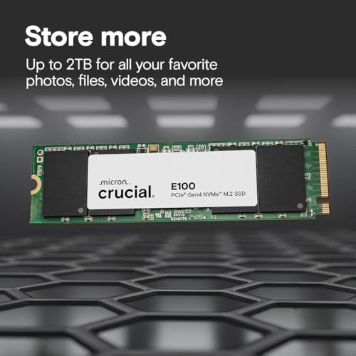 Crucial 1TB CT1000E100SSD8 NVMe M.2 PCIe 4.0 Internal SSD