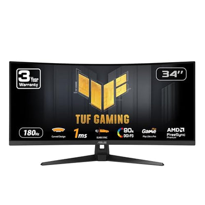ASUS 34 Inches VG34VQ3B QHD 3440x1440 180Hz LED Curved Monitor