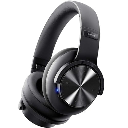 Picun B8 BLACK Bluetooth Headphones, Wireless Over-Ear Design, 120 Hours Battery Life, 40mm Driver, 3.5mm Audio Cable