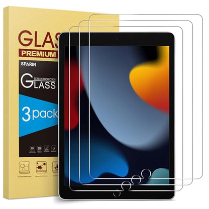 SPARIN 10.2-Inch Tempered Glass Screen Protector for iPad 9th/8th/7th Generation, Model Number: SP-IP10.5