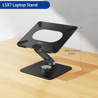 BESIGN LSX7 Tower Ergonomic Adjustable Laptop Stand with Clip Holder, Black