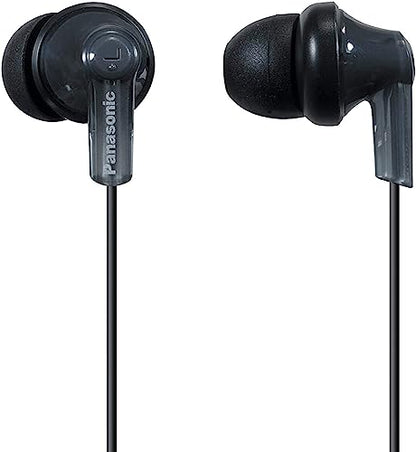 Panasonic RP-HJE120-K Wired Earbud Headphones, 3.5mm Jack