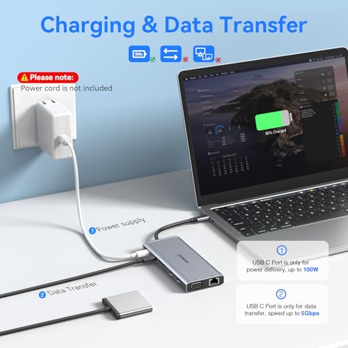 ABIWAZY 14 Port USB C Docking Station AB0218