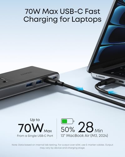 Anker 10 Outlet Power Strip with Surge Protection A9196 240V 291mA 70W Black