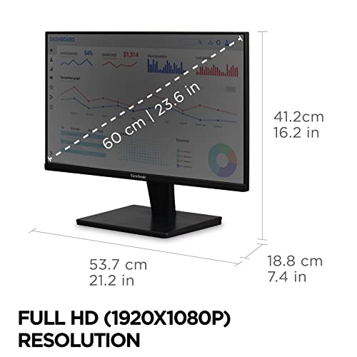 ViewSonic 24 Inch VS2447M FHD 1080p 100Hz LCD Monitor