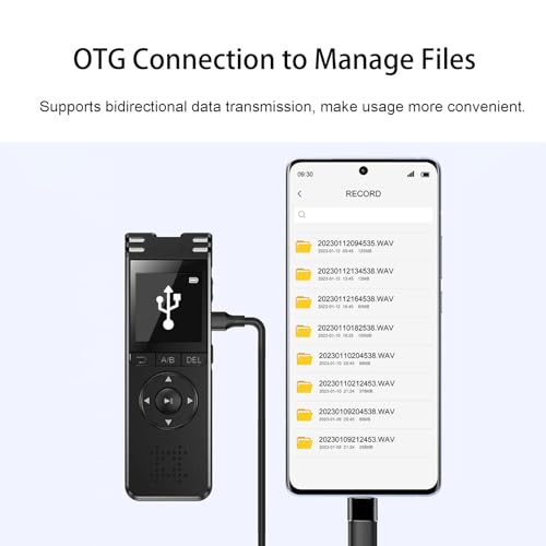arungo 128GB ZD70 1.44 Inches Digital Voice Recorder Dictaphone Device