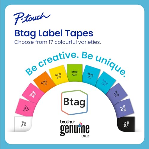 Brother 12mm Btag231 Black on White Label Tape for P-touch Label Makers