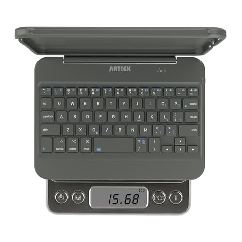 Arteck 8" x 5.9" A17 Pro iPad Mini Keyboard Case Bluetooth Rechargeable QWERTY