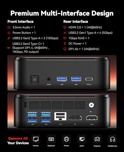 KAMRUI Mini PC E3B 4K 60Hz AMD Ryzen 7 7730U 32GB RAM 1TB SSD
