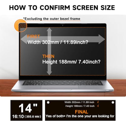 Mamol 14 Inch MALPUS-701-1 Matte/Glossy Anti-Glare Laptop Privacy Filter