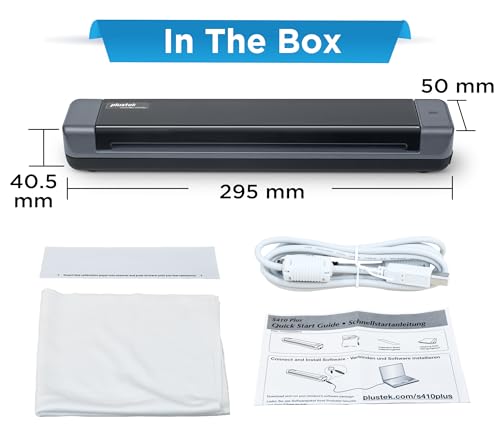 Plustek 1.6"x11.7" S410 Plus 600dpi Document Scanner