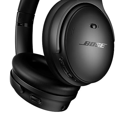Bose 884367-0100 Wireless Noise Cancelling Over Ear Headphones, Bluetooth, 24 Hours Battery Life, Black