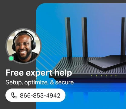 TP-Link Archer AX21 WiFi 6 Router - Dual Band, 1200 Mbps (5GHz), 574 Mbps (2.4GHz), 4 Antennas, Ethernet, Black