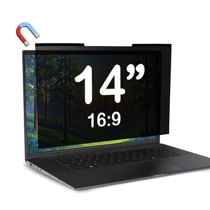 Dabernur 14 Inch 16:9 Laptop Magnetic Privacy Screen Filter FHD 1920x1080