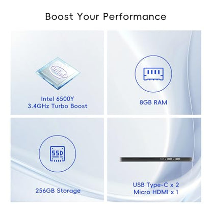 QAZIPO 10.1" JPE12 1280x800 2-in-1 Tablet Laptop with Intel Pentium Gold 6500Y