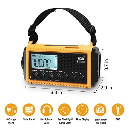 Raynic 5000mAh Emergency Radio CR1009Pro AM/FM/SW/NOAA