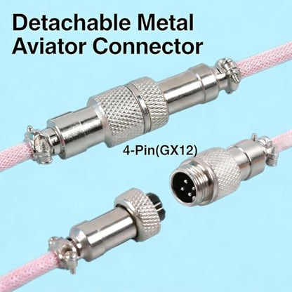 CC MALL 1.5m Type-C Detachable Coiled Keyboard Cable USB-A to USB-C Connector