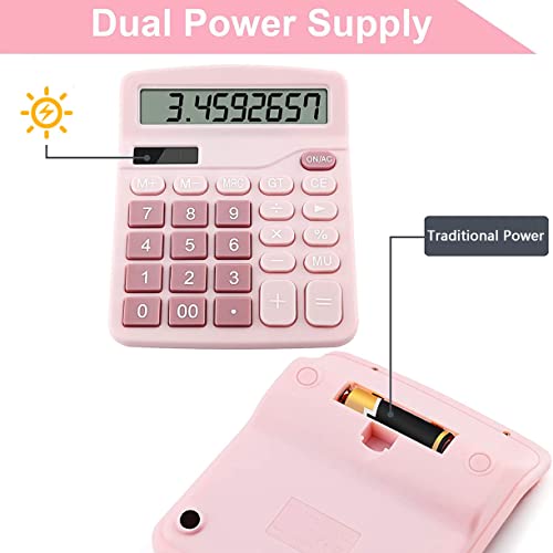 Podokas 5.9" x 4.72" 01Pink LCD Basic Calculator