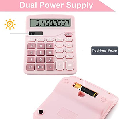 Podokas 5.9" x 4.72" 01Pink LCD Basic Calculator