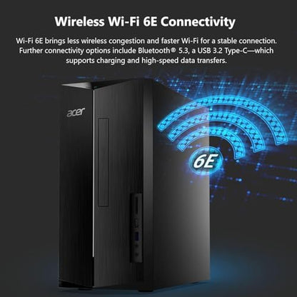 Acer Aspire Tower PC | 14th Gen Intel Core i5-14400 | 16GB DDR5 RAM | 1TB SSD Storage | HDMI | Ethernet | Computer Tower