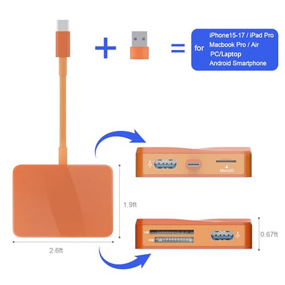 SZHAIYIJIN 5 in 1 USB-C & USB Card Adapter XC5U-O