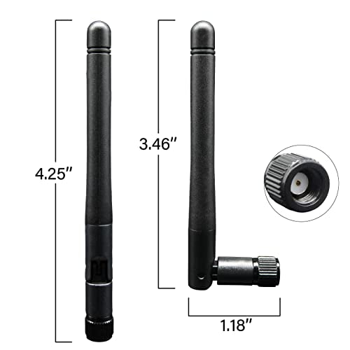 Rydocyee Dual Band WiFi Antenna 2400-2500MHz, 5150-5850MHz 3dBi 2 Pack