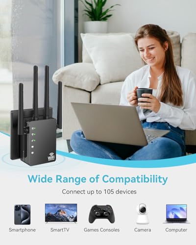 GEYILO 1.0 Count WD-R1200U 1200Mbps Dual-Band Wireless Repeater