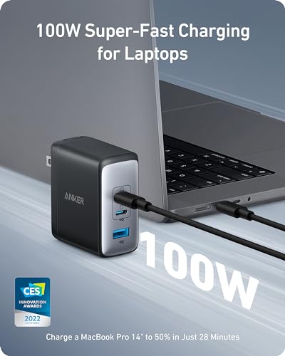Anker 100W USB-C Charger Model A2145 3-Port Input: 240V Output: 240V 15A