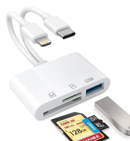 CULGC 1.96"L x 0.47"W x 5.11"H USB 3.0 Type A MicroSD SD Card Reader X-116 White
