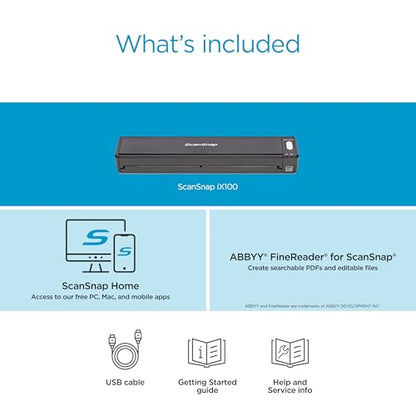 ScanSnap IX100 Document Scanner USB Wi-Fi 600 DPI