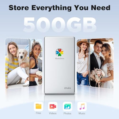 iDiskk 500GB USB 3.0 External Hard Drive 450 RPM Mechanical Hard Disk for Personal Use with Data Recovery Service