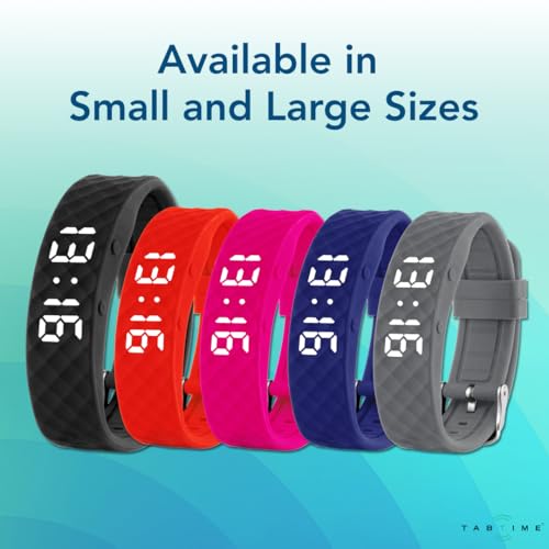 Tabtime Black Small Vibrating Watch Automatic Battery Powered Digital Alarm