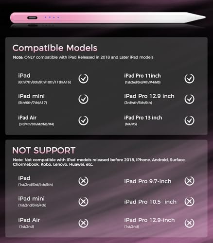 CMARS Stylus Pen for iPad 6th-11th Generation - Gradient Pink
