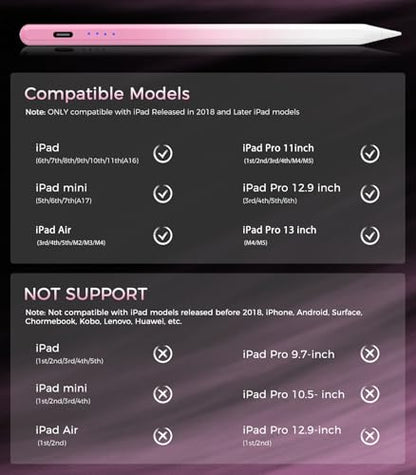 CMARS Stylus Pen for iPad 6th-11th Generation - Gradient Pink