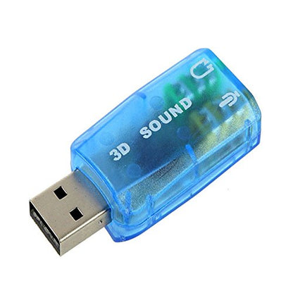 VizGiz 3 Pack USB Sound Card Adapter 5.1 Channel 3D External USB to 3.5mm Audio Jack