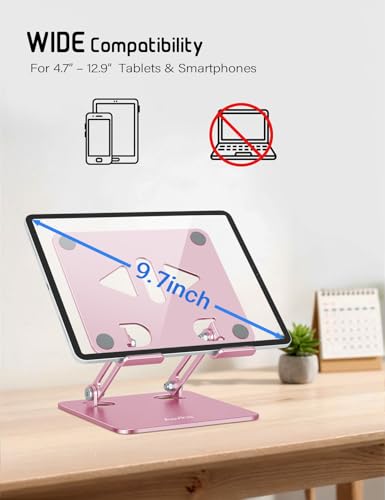 Aoviho Adjustable Tablet Stand T2 Aluminum Tablet Holder 4-12 inch