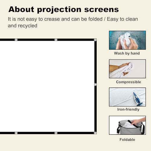 XINLEMY 150inches 4K 16:9 Projection Screen Polyester Matte